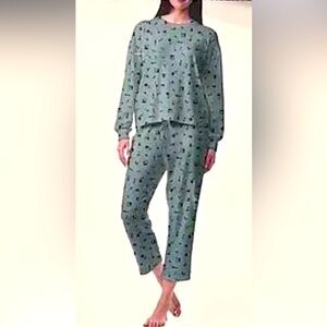 XL PJ SALVAGE 2pc “floral” PYJAMA SET